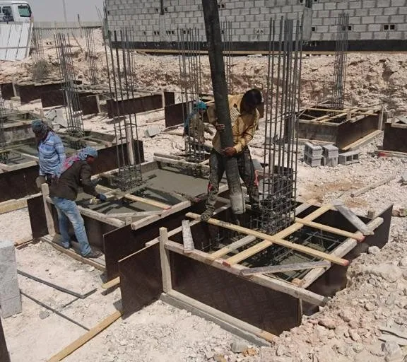Concrete works on a private villa site in Bani Hajar